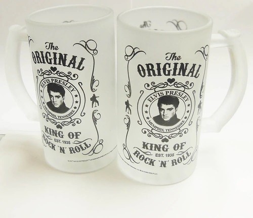Elvis presley 16oz glass - glass, stein