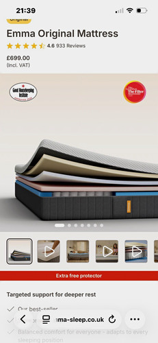 Emma original hybrid mattress - emma,